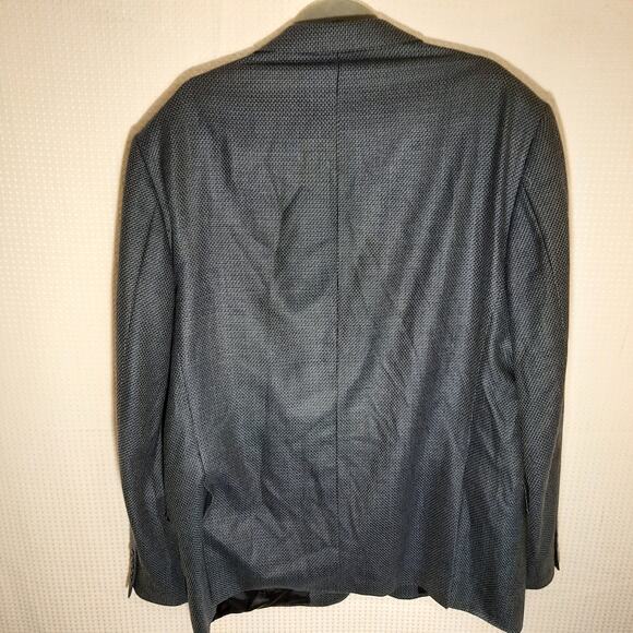 Joseph Abboud 46L Blazer Men Silk Wool Gray USA Nordstrom Union Made 2 Button - Picture 7 of 9